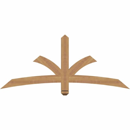 Ekena Millwork Davenport Timber Gable Bracket, Western Red Cedar, 60"W x 25"H x 3 1/2"D x 3 1/2"F, 10/12 Pitch GBW060X25X0404DAV00SWR
